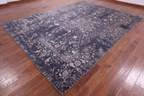Grey Persian Fine Serapi Handmade Wool & Silk Rug - 9' 0" X 12' 0" - Golden Nile
