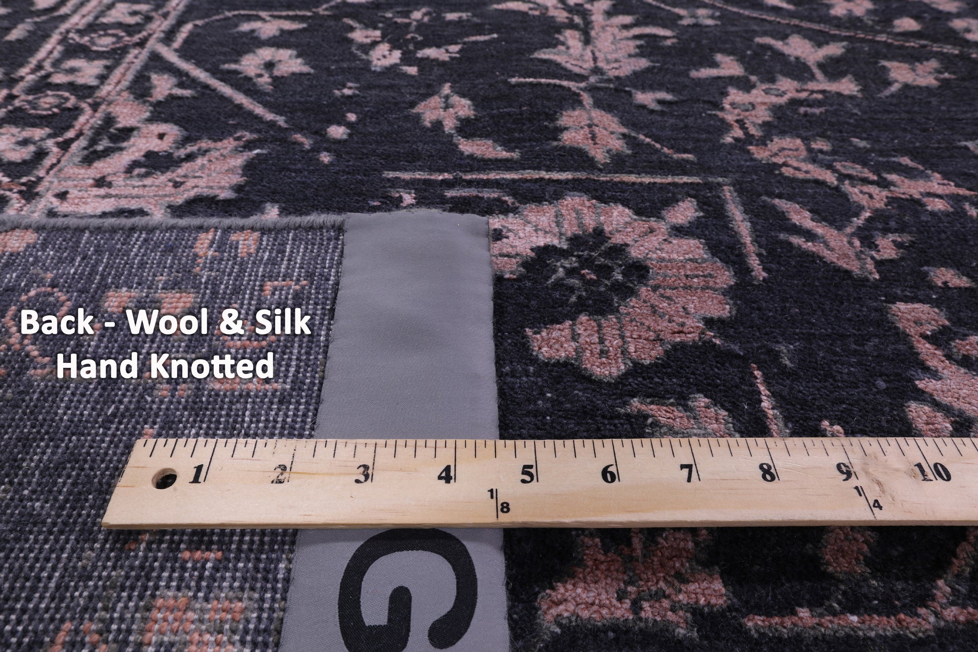 Grey Persian Fine Serapi Handmade Wool & Silk Rug - 9' 0" X 12' 0" - Golden Nile