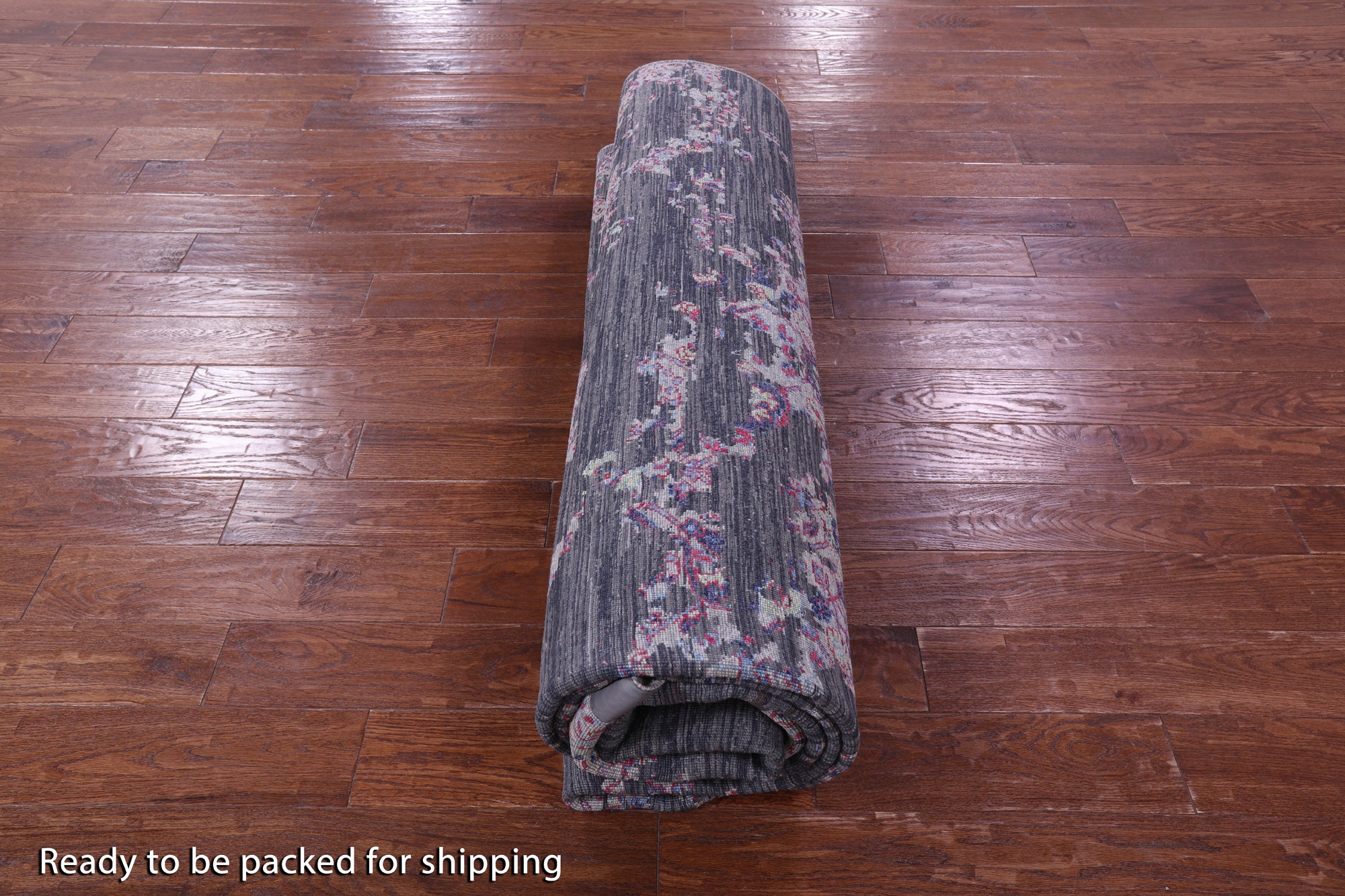 Contemporary Hand Knotted Wool & Silk Rug - 9' 0" X 11' 9" - Golden Nile