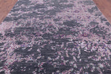 Contemporary Hand Knotted Wool & Silk Rug - 9' 0" X 11' 9" - Golden Nile