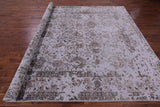 Grey Persian Tabriz Hand Knotted Wool & Silk Rug - 8' 11" X 12' 0" - Golden Nile