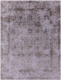 Grey Persian Tabriz Hand Knotted Wool & Silk Rug - 8' 11" X 12' 0" - Golden Nile