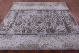 Grey Persian Tabriz Hand Knotted Wool & Silk Rug - 8' 11" X 12' 0" - Golden Nile