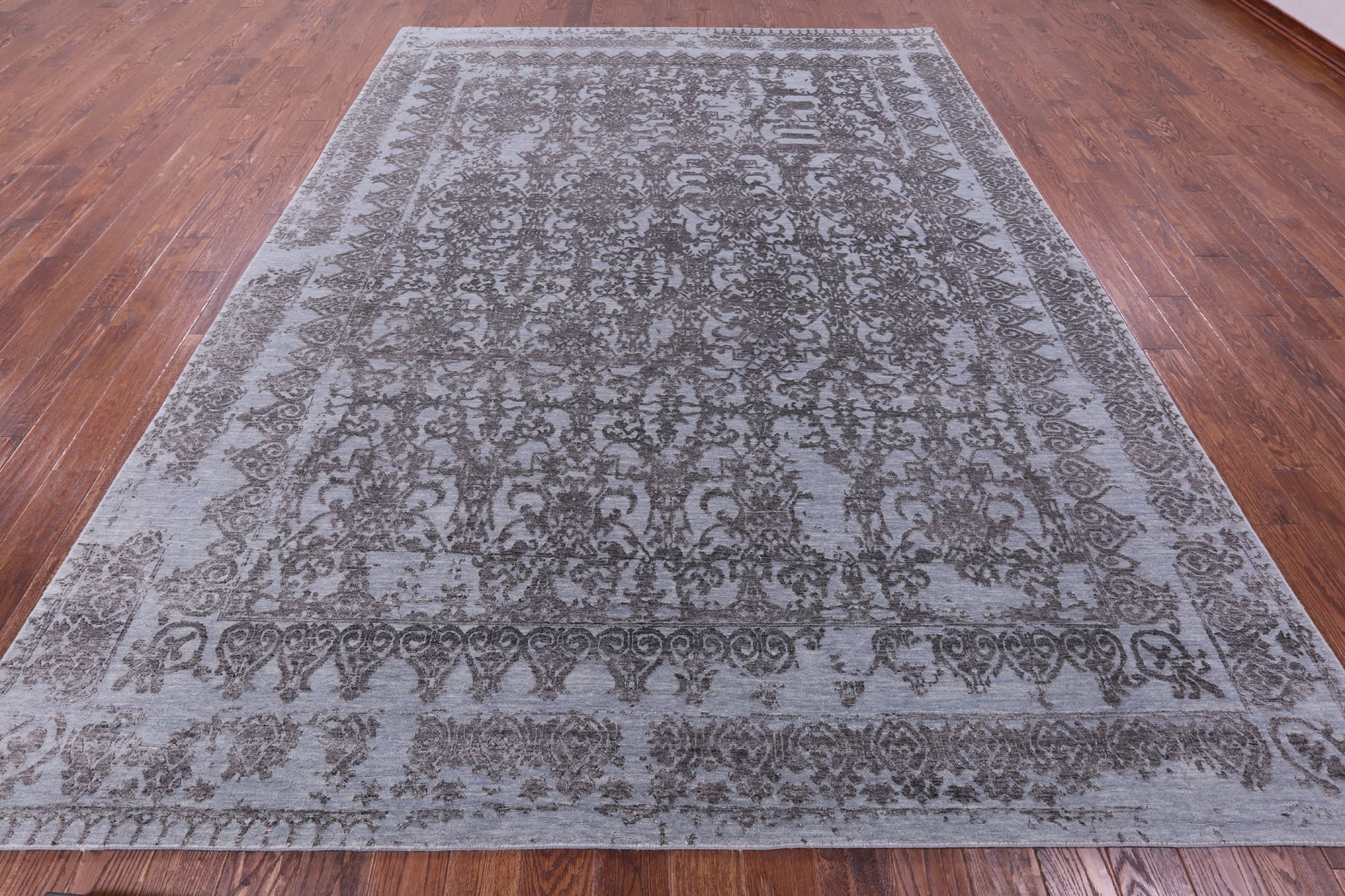 Persian Hand Knotted Wool & Silk Rug - 8' 11" X 11' 9" - Golden Nile