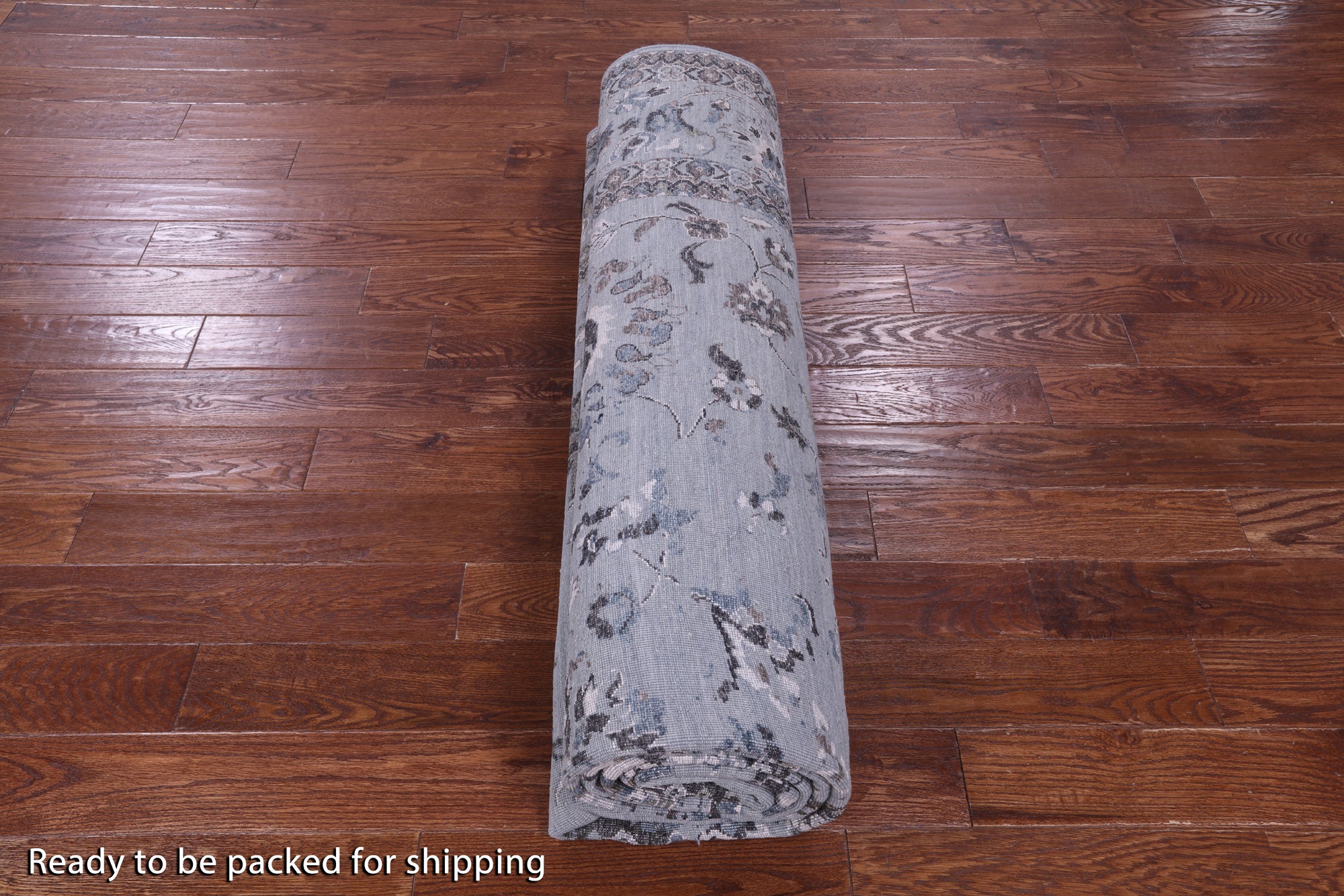 Grey Persian Tabriz Handmade Wool & Silk Rug - 9' 0" X 11' 10" - Golden Nile