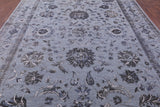 Grey Persian Tabriz Handmade Wool & Silk Rug - 9' 0" X 11' 10" - Golden Nile