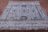 Grey Persian Tabriz Handmade Wool & Silk Rug - 9' 0" X 11' 10" - Golden Nile