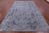 Grey Persian Handmade Wool & Silk Rug - 8' 9" X 12' 1" - Golden Nile