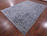 Grey Persian Handmade Wool & Silk Rug - 8' 9" X 12' 1" - Golden Nile