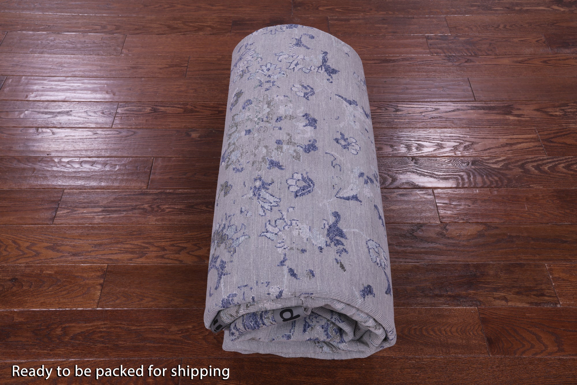 Grey Persian Tabriz Hand Knotted Wool & Silk Rug - 8' 10" X 11' 10" - Golden Nile