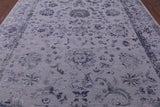 Grey Persian Tabriz Hand Knotted Wool & Silk Rug - 8' 10" X 11' 10" - Golden Nile