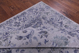 Grey Persian Tabriz Hand Knotted Wool & Silk Rug - 8' 10" X 11' 10" - Golden Nile