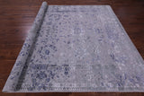 Grey Persian Tabriz Hand Knotted Wool & Silk Rug - 8' 10" X 11' 10" - Golden Nile