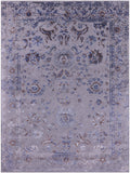 Grey Persian Tabriz Hand Knotted Wool & Silk Rug - 8' 8" X 11' 10" - Golden Nile