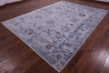 Grey Persian Tabriz Hand Knotted Wool & Silk Rug - 8' 8" X 11' 10" - Golden Nile