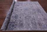 Grey Persian Tabriz Hand Knotted Wool & Silk Rug - 8' 8" X 11' 10" - Golden Nile