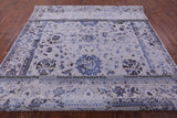 Grey Persian Tabriz Handmade Wool & Silk Rug - 8' 11" X 11' 11" - Golden Nile