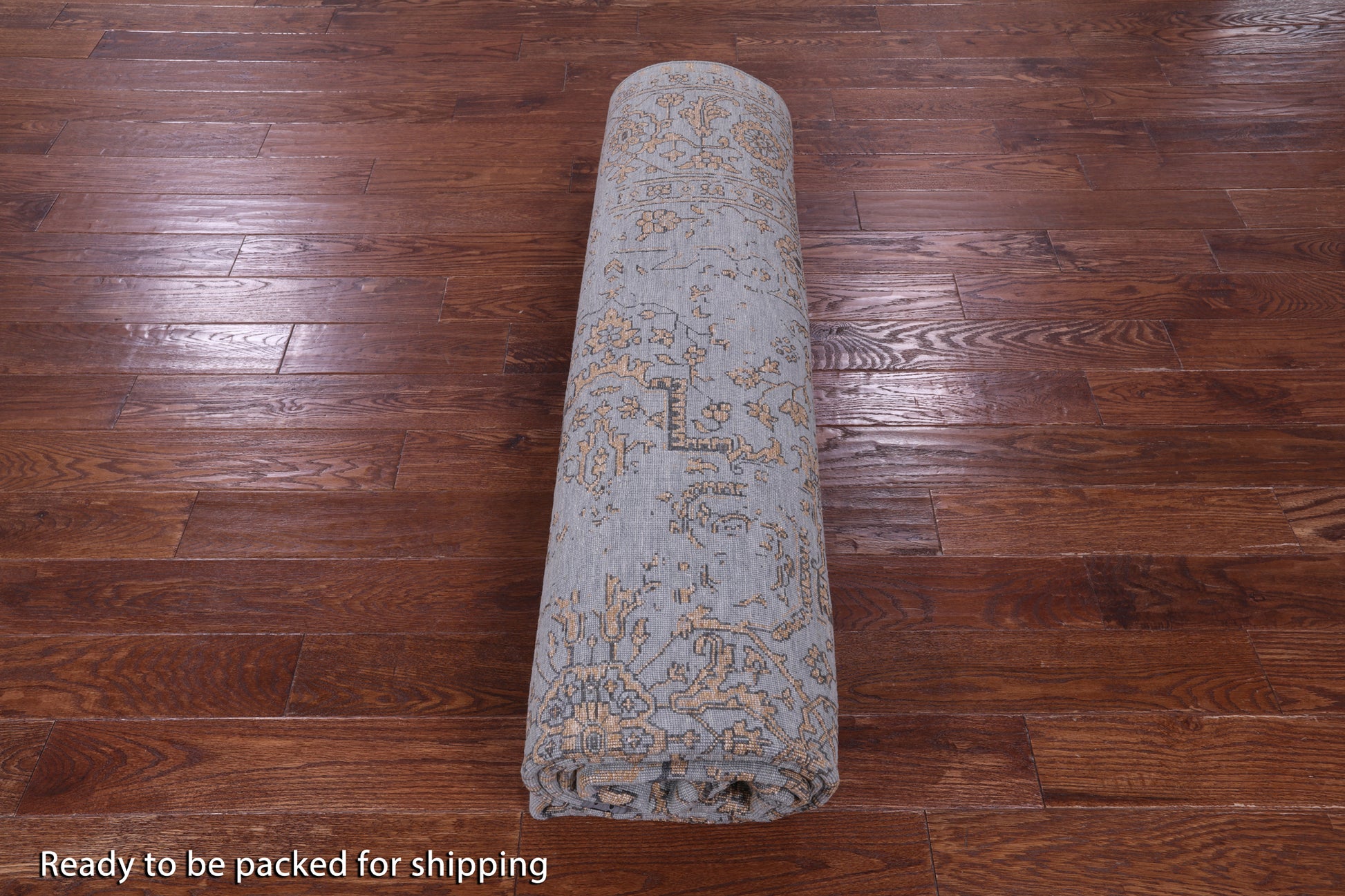 Persian Fine Serapi Hand Knotted Wool & Silk Rug - 8' 11" X 11' 10" - Golden Nile