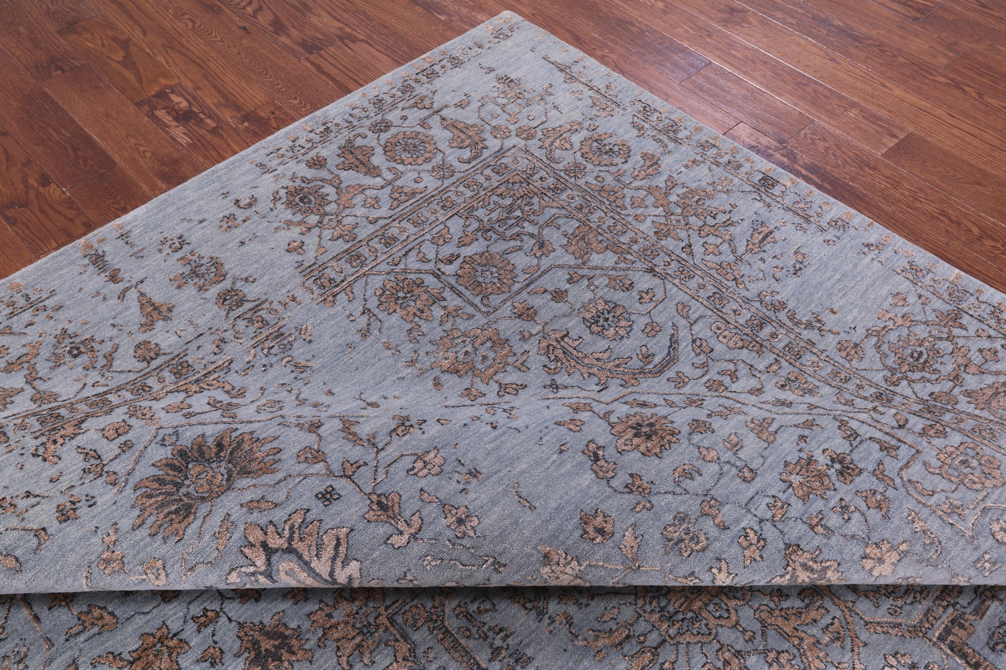 Persian Fine Serapi Hand Knotted Wool & Silk Rug - 8' 11" X 11' 10" - Golden Nile