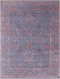 Grey Persian Tabriz Hand Knotted Wool & Silk Rug - 9' 0" X 11' 10" - Golden Nile