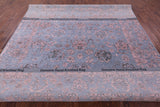 Grey Persian Tabriz Hand Knotted Wool & Silk Rug - 9' 0" X 11' 10" - Golden Nile