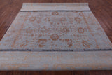 Grey Persian Tabriz Hand Knotted Wool & Silk Rug - 9' 0" X 12' 2" - Golden Nile