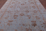 Grey Persian Tabriz Hand Knotted Wool & Silk Rug - 9' 0" X 12' 2" - Golden Nile