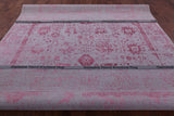 Grey Persian Tabriz Hand Knotted Wool & Silk Rug - 9' 0" X 11' 9" - Golden Nile