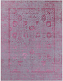 Grey Persian Tabriz Hand Knotted Wool & Silk Rug - 9' 0" X 11' 9" - Golden Nile