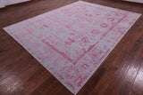 Grey Persian Tabriz Hand Knotted Wool & Silk Rug - 9' 0" X 11' 9" - Golden Nile