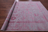 Grey Persian Tabriz Hand Knotted Wool & Silk Rug - 9' 0" X 11' 9" - Golden Nile