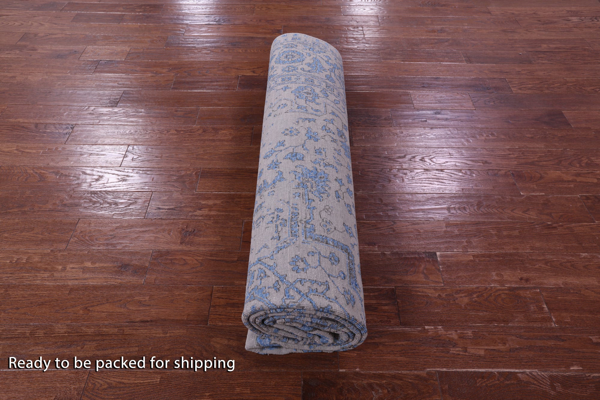 Ivory Persian Fine Serapi Hand Knotted Wool & Silk Rug - 8' 10" X 11' 9" - Golden Nile