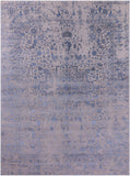 Ivory Persian Fine Serapi Hand Knotted Wool & Silk Rug - 8' 10" X 11' 9" - Golden Nile