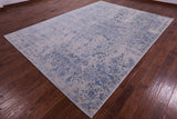 Ivory Persian Fine Serapi Hand Knotted Wool & Silk Rug - 8' 10" X 11' 9" - Golden Nile