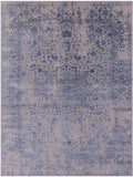 Ivory Persian Fine Serapi Hand Knotted Wool & Silk Rug - 8' 10" X 11' 11" - Golden Nile