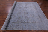Grey Persian Tabriz Hand Knotted Wool & Silk Rug - 8' 10" X 12' 1" - Golden Nile