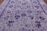Grey Persian Tabriz Hand Knotted Wool & Silk Rug - 8' 7" X 11' 8" - Golden Nile