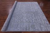 Grey Persian Handmade Wool & Silk Rug - 9' 0" X 12' 0" - Golden Nile