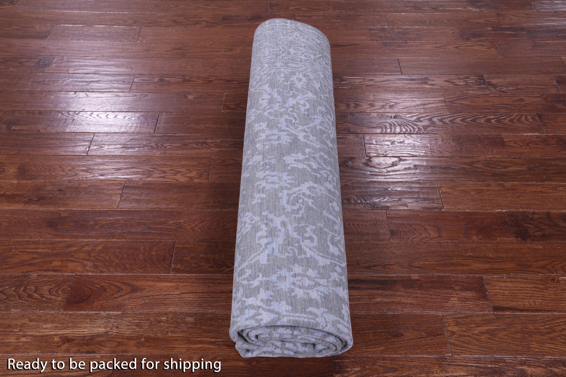 Grey Persian Handmade Wool & Silk Rug - 9' 0" X 12' 0" - Golden Nile