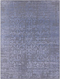 Grey Persian Handmade Wool & Silk Rug - 9' 0" X 12' 0" - Golden Nile