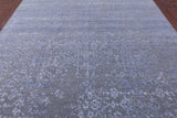 Grey Persian Handmade Wool & Silk Rug - 9' 0" X 12' 0" - Golden Nile