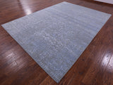 Grey Persian Handmade Wool & Silk Rug - 9' 0" X 12' 0" - Golden Nile