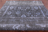 Grey Persian Tabriz Hand Knotted Wool & Silk Rug - 9' 0" X 12' 3" - Golden Nile
