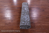 Grey Persian Tabriz Hand Knotted Wool & Silk Rug - 9' 0" X 12' 3" - Golden Nile