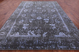 Grey Persian Tabriz Hand Knotted Wool & Silk Rug - 9' 0" X 12' 3" - Golden Nile