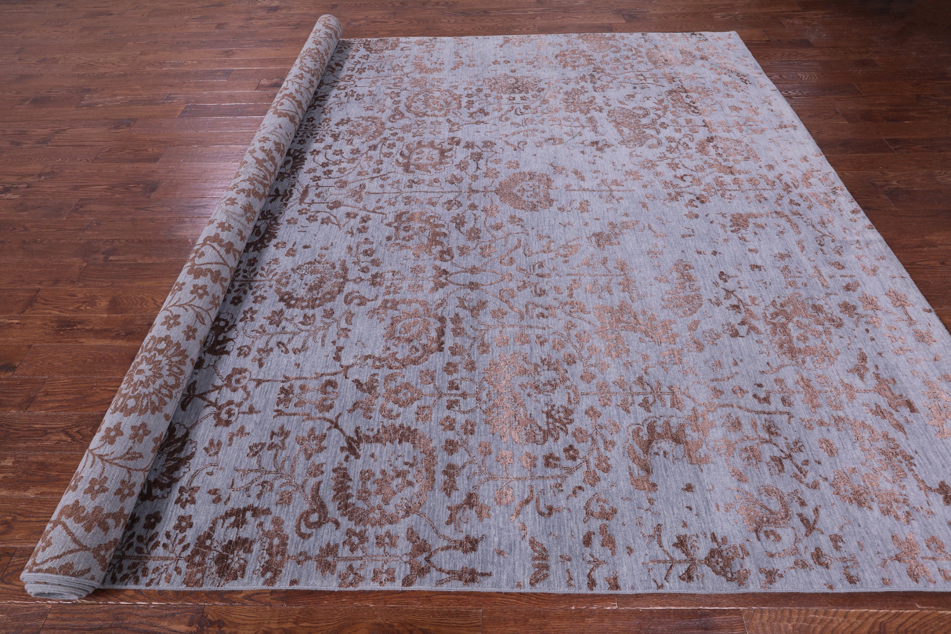 Persian Tabriz Hand Knotted Wool & Silk Rug - 9' 10" X 13' 9" - Golden Nile