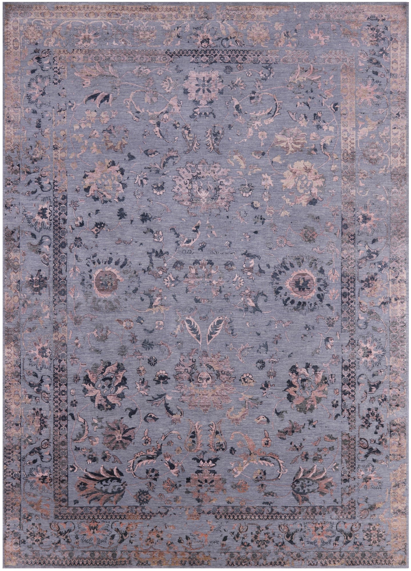 Persian Handmade Wool & Silk Rug - 9' 11" X 14' 1" - Golden Nile