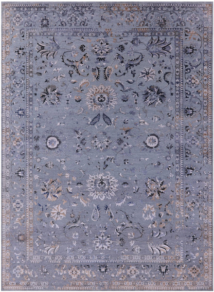 Persian Tabriz Hand Knotted Wool & Silk Rug - 10' 0" X 13' 9" - Golden Nile