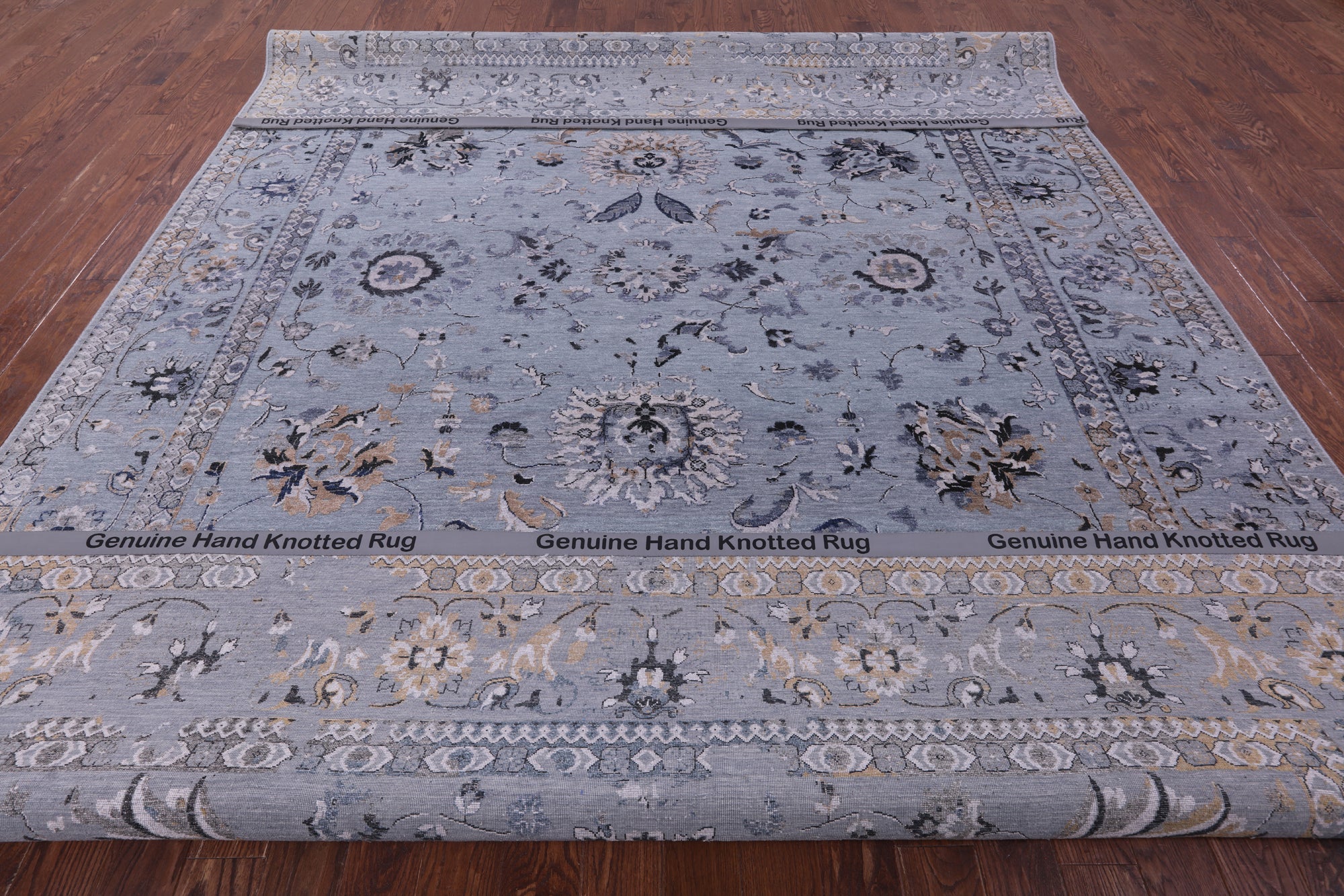 Persian Tabriz Hand Knotted Wool & Silk Rug - 10' 0" X 13' 9" - Golden Nile