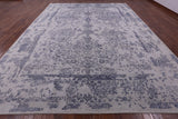 Grey Persian Hand Knotted Wool & Silk Rug - 11' 11" X 15' 1" - Golden Nile